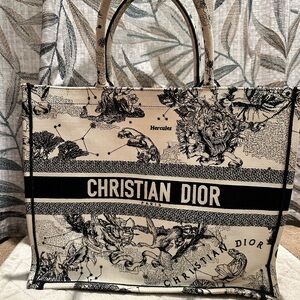 Christian Dior Book Tote “Constellation” Embroidered Canvas - Made in Italy